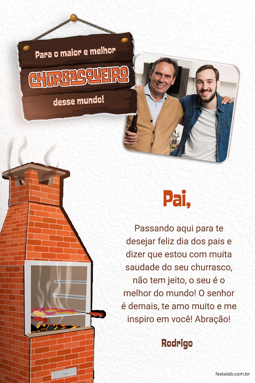 Personalize seu Cartão de Dia Dos Pais com a Festalab