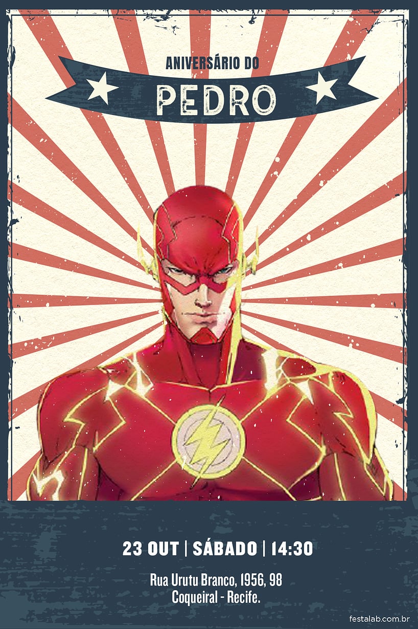 Modelo de Convite de Aniversario - Flash Criar convite de aniversário - Flash| FestaLab