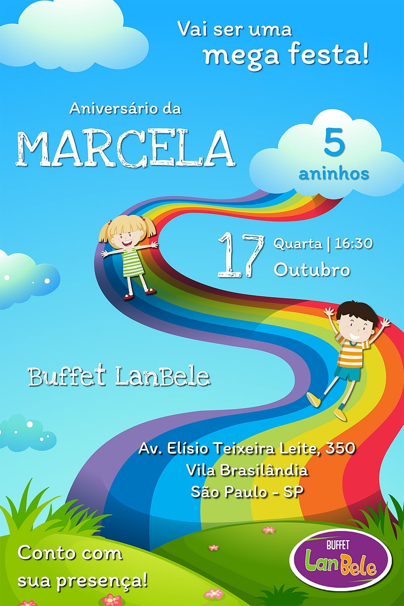 Modelo de Convite de Aniversario - LanBele Criar convite de aniversário - LanBele| FestaLab