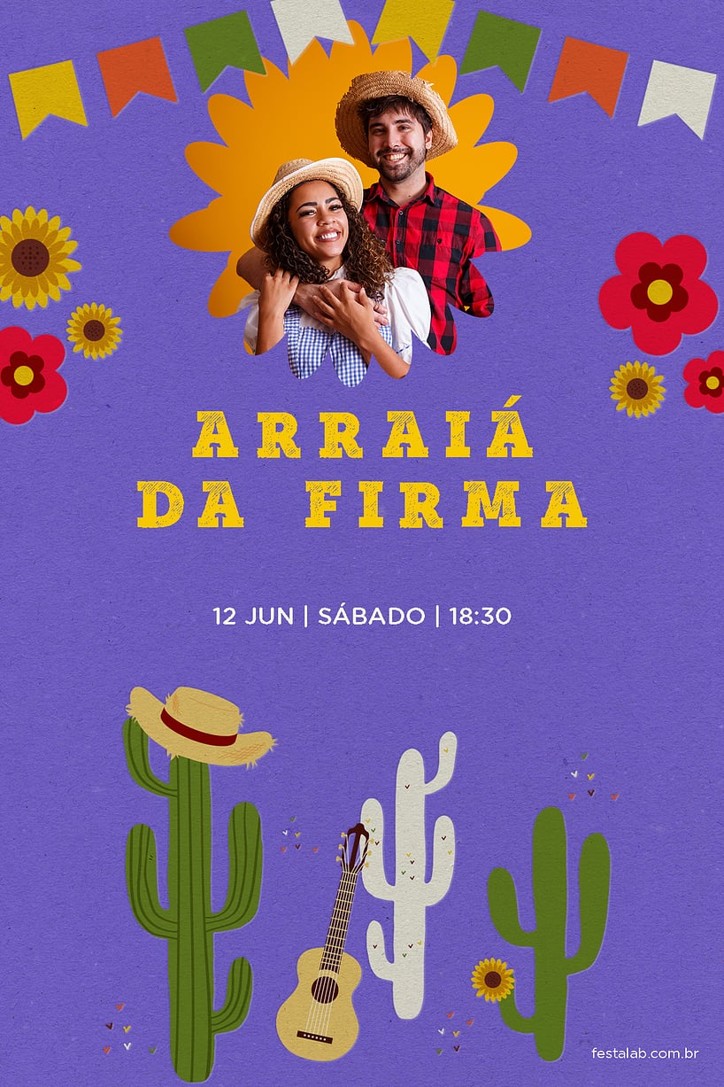 Criar convite de Ocasiões especiais - Festa Junina Nordeste| FestaLab