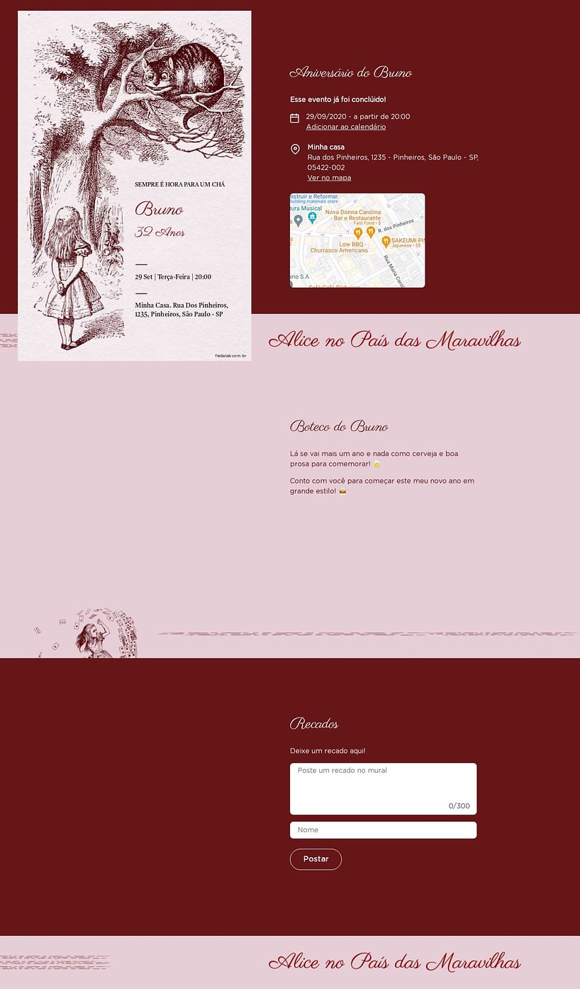 Convite online de aniversário - Uma Aventura Fantástica| FestaLab