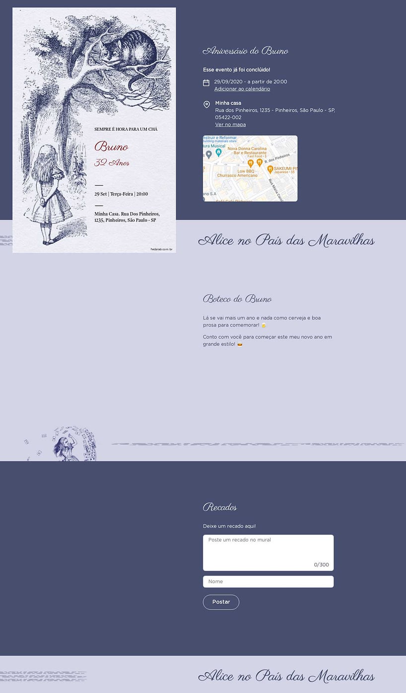 Convite online de aniversário - Uma Aventura Mágica| FestaLab