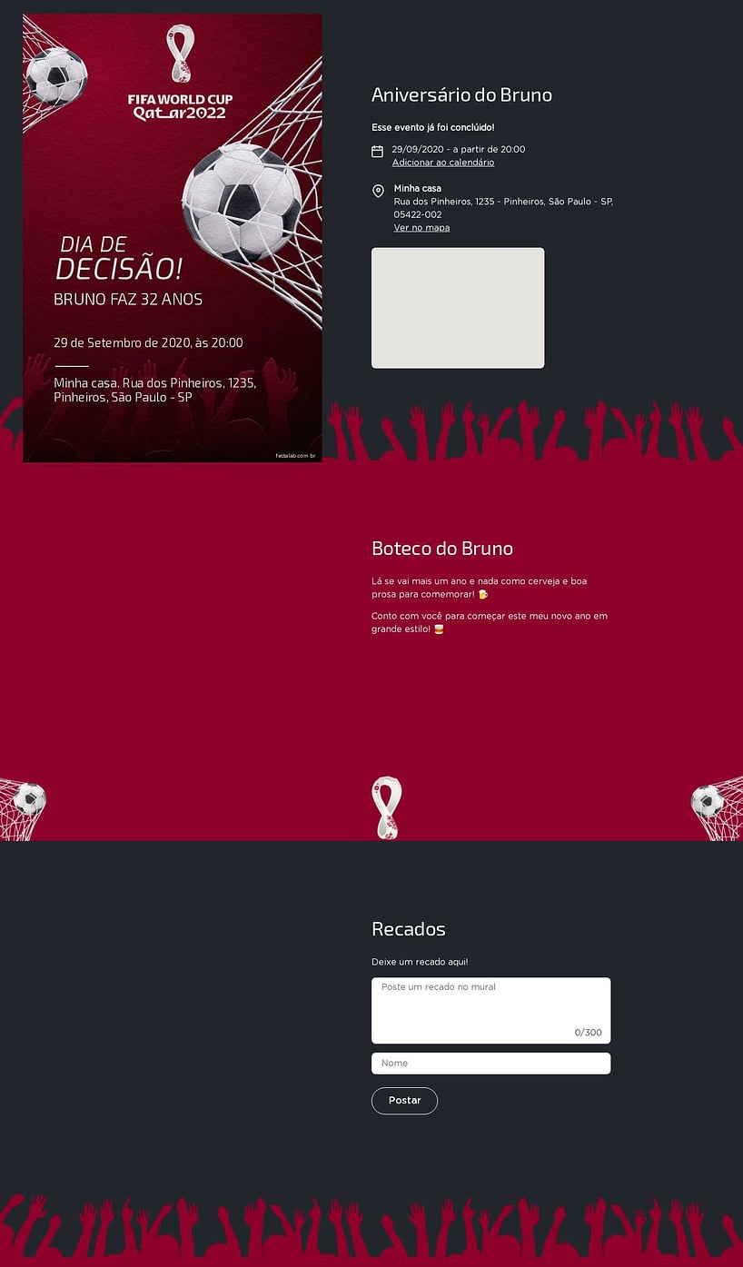 Convite online de aniversário - Dia de Descisão| FestaLab
