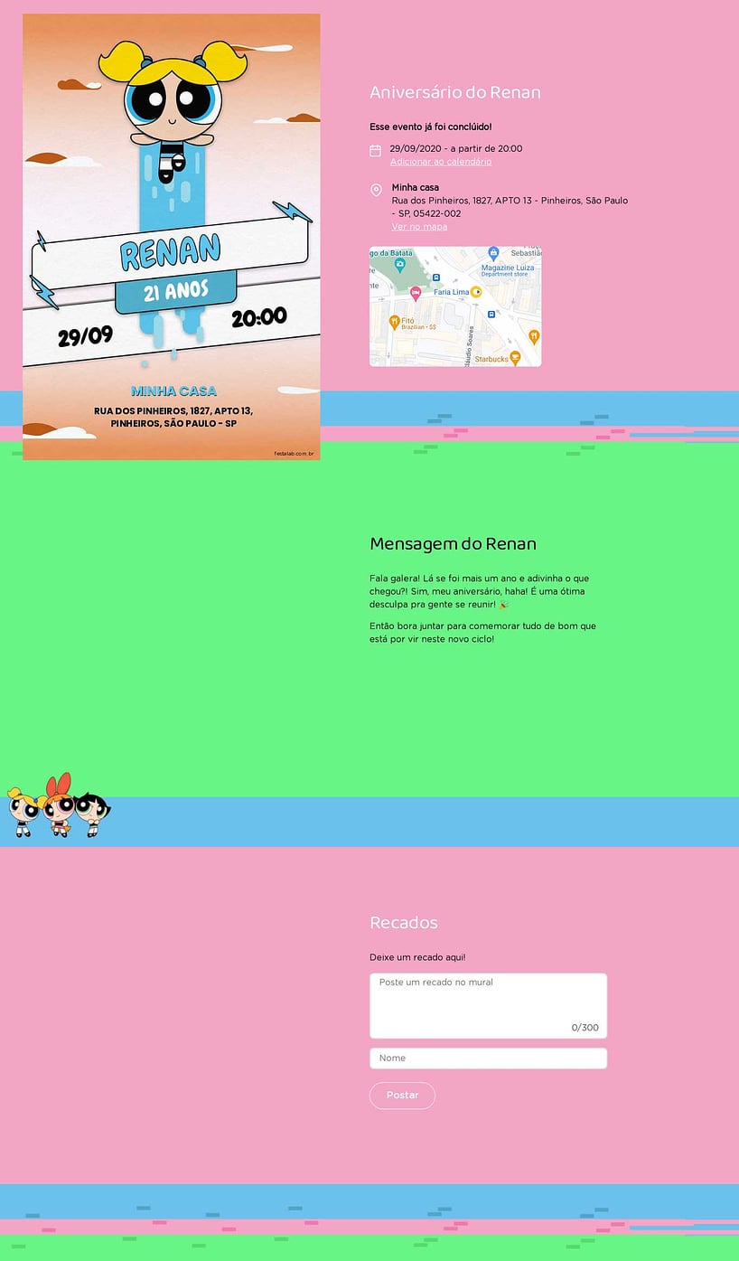 Convite online de aniversário - Lindinha| FestaLab