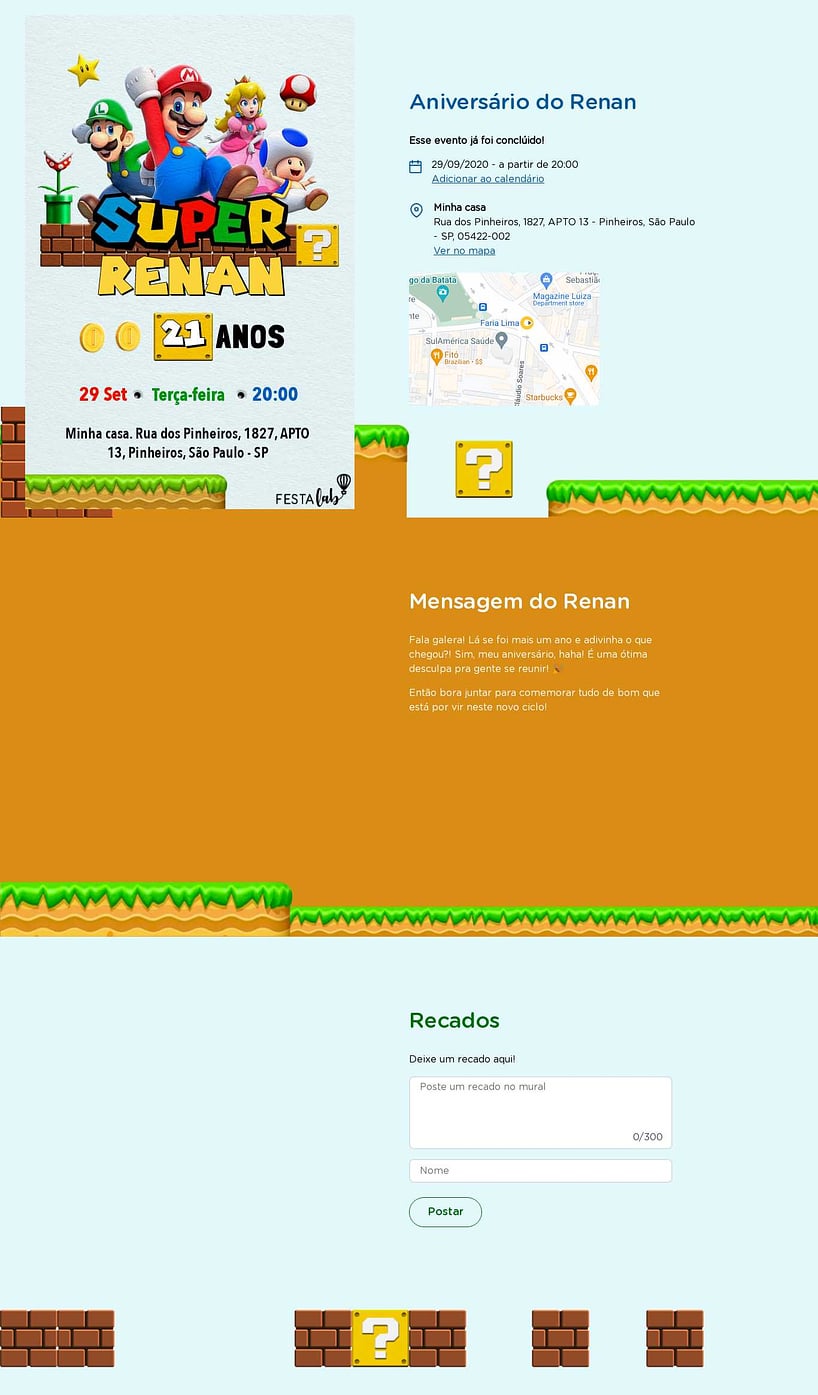 Vibe de Aniversario - Super Mario