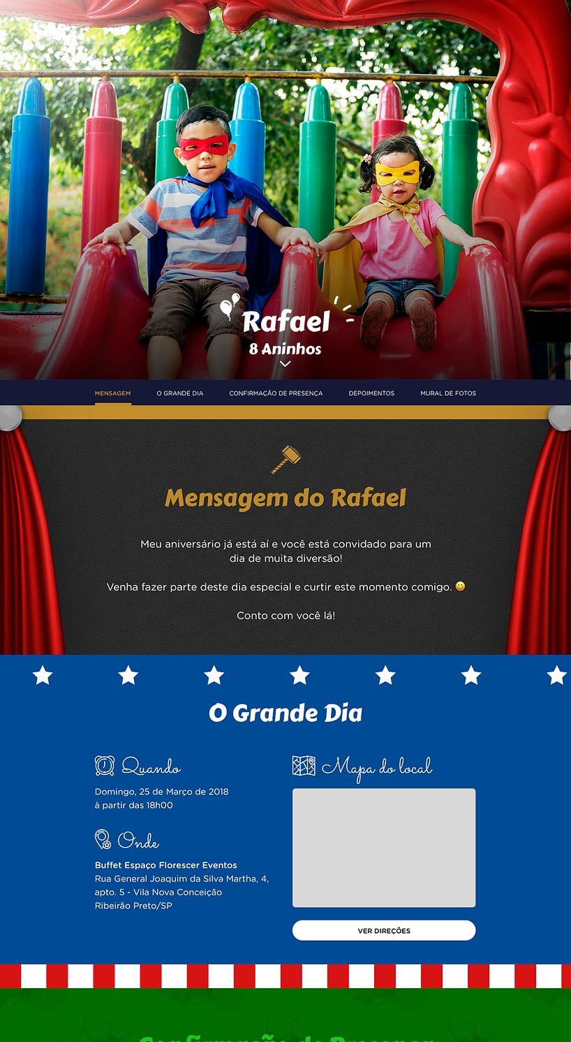 Convite online de aniversário - Vingadores| FestaLab