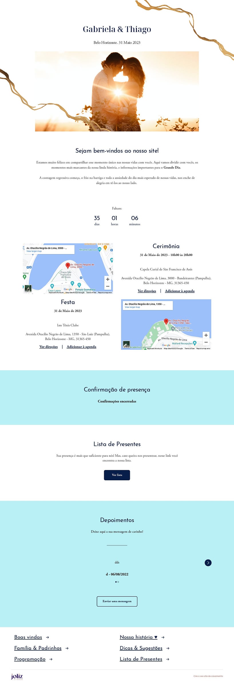 Crie seu site de Casamento - Pintura minimalista azul| FestaLab