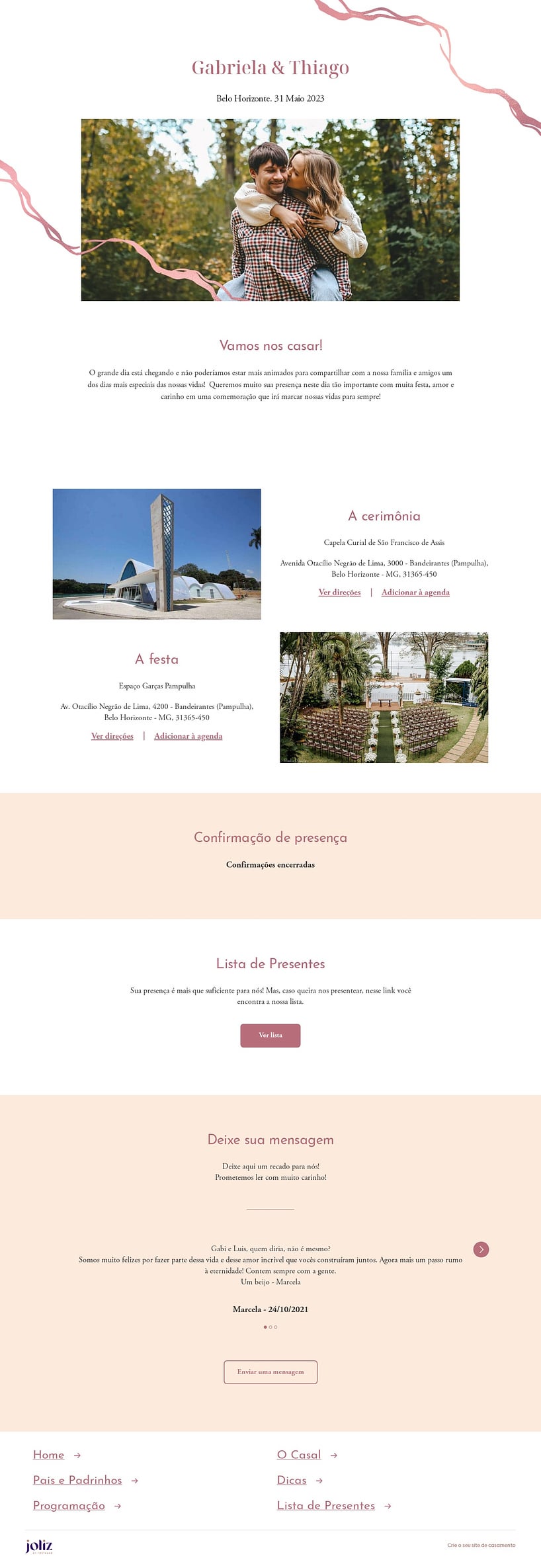 Crie seu site de Casamento - Pintura minimalista rosa| FestaLab