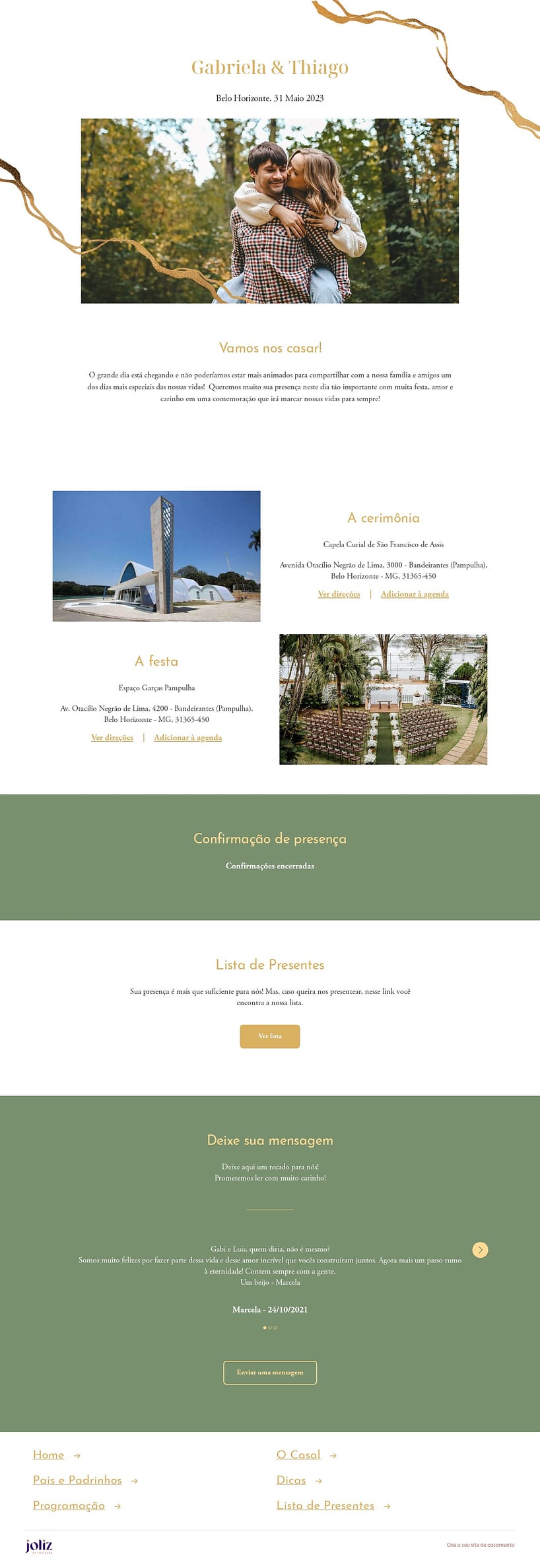 Crie seu site de Casamento - Pintura minimalista verde| FestaLab