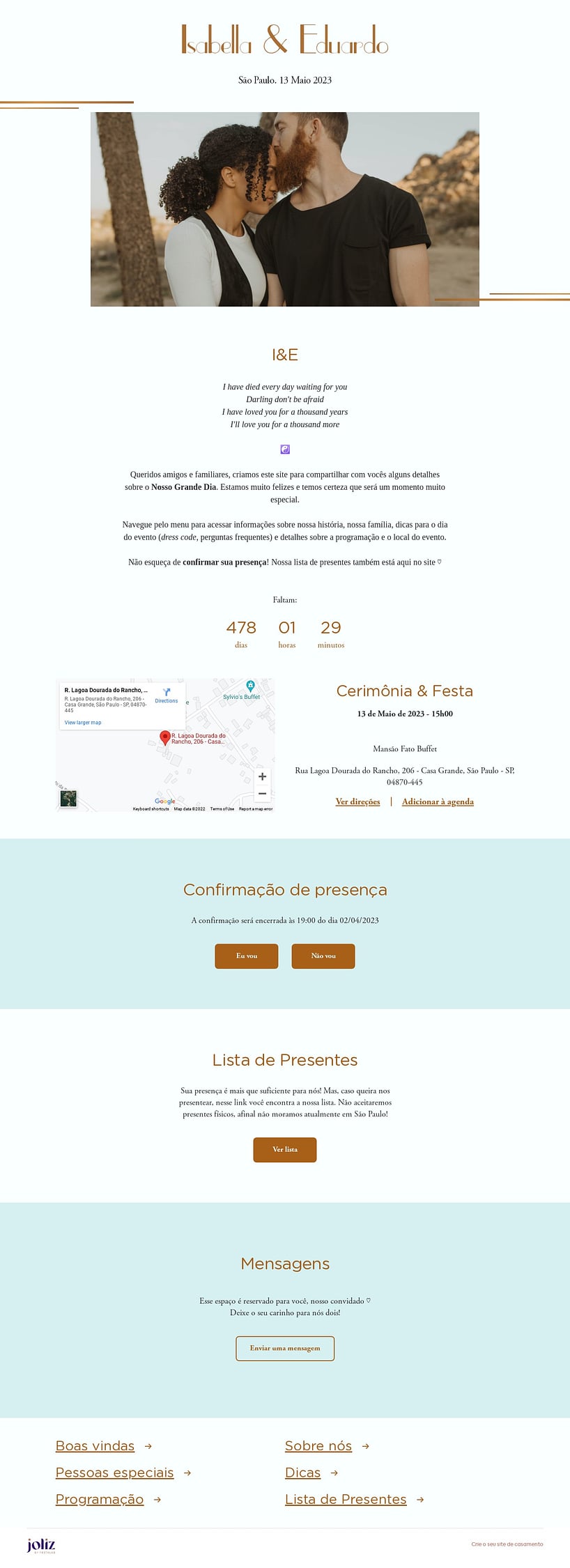Crie seu site de Casamento - Vintage Tiffany| FestaLab