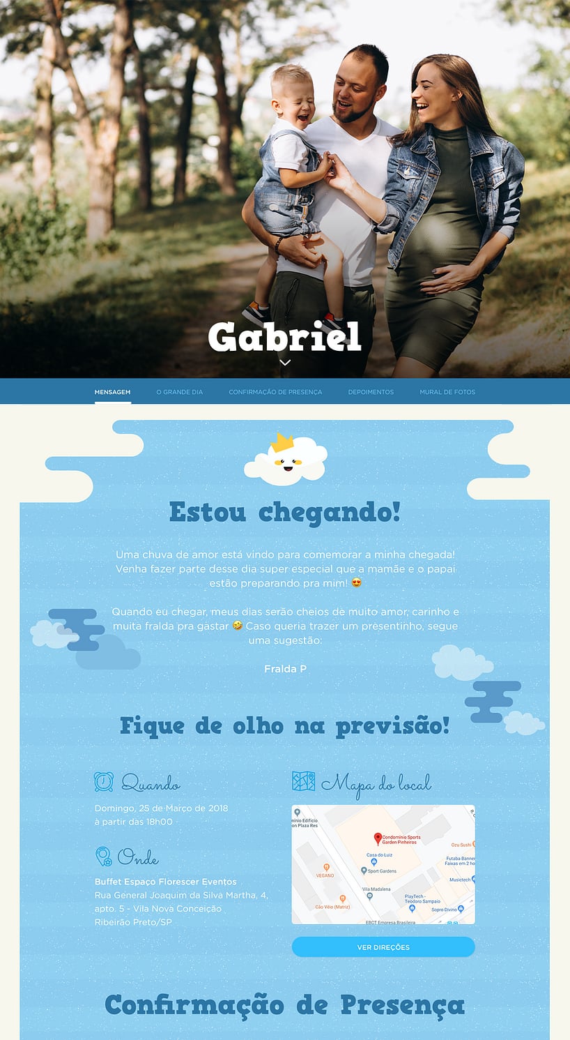 Vibe de Cha de bebe - Nuvem