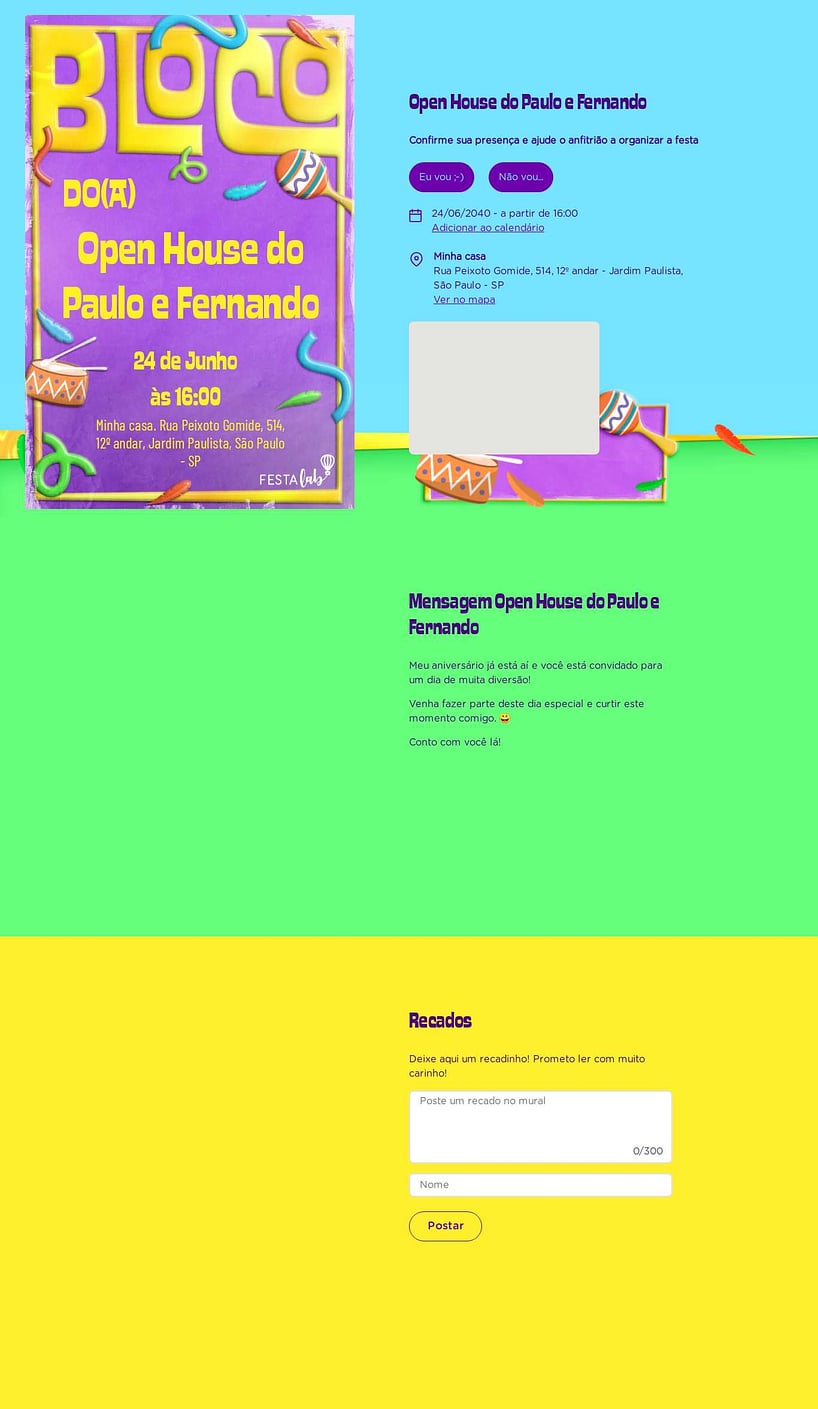 Convite online de aniversário - Happy| FestaLab
