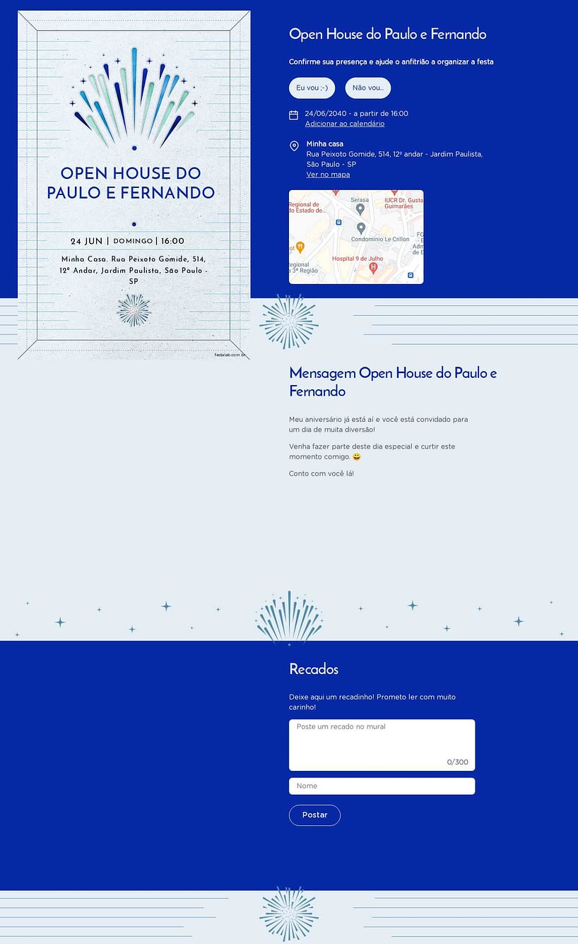 Convite online de aniversário - Happy| FestaLab
