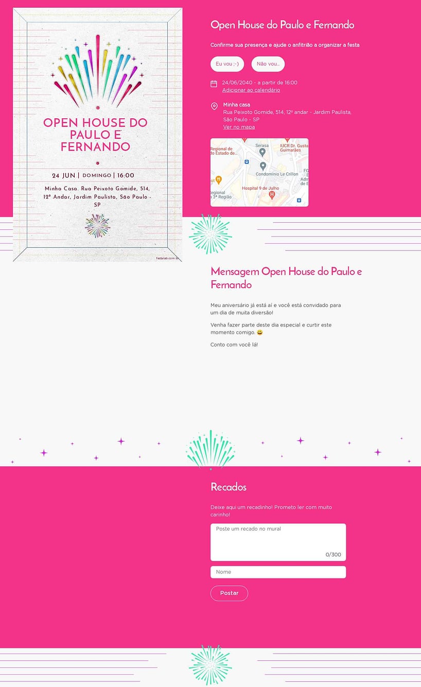 Convite online de aniversário - Happy| FestaLab